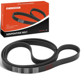 A-Premium serpentine belt 81.96-inch front view; durable EPDM construction for longevity