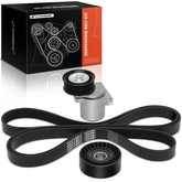 A-Premium serpentine belt drive kit for Ford Focus, front view, enhances engine reliability.