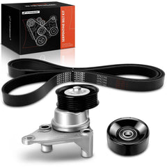 A-Premium serpentine drive kit front view showing compact belt system for easy fitment