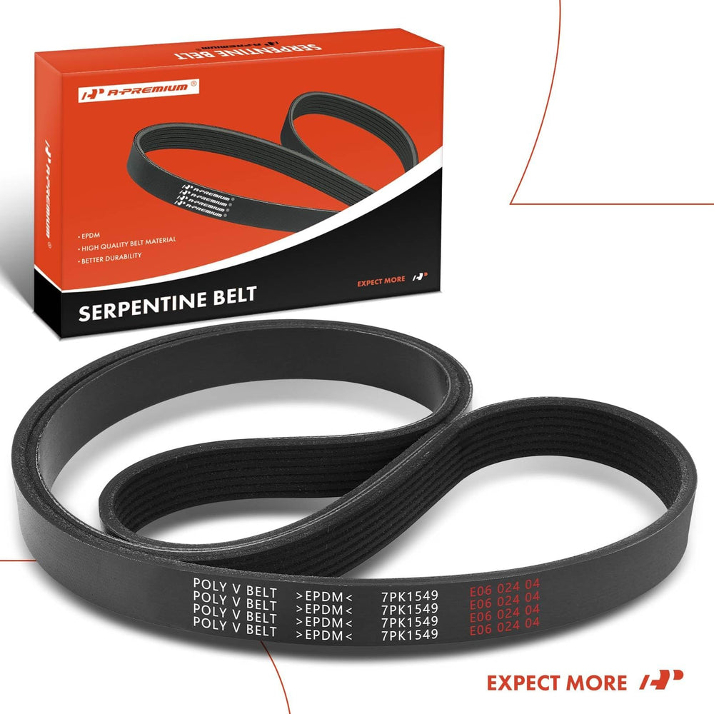 APremium serpentine belt with a one-year unlimited mileage guarantee