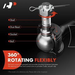 A-Premium steel ball stud offers strong articulation for steering
