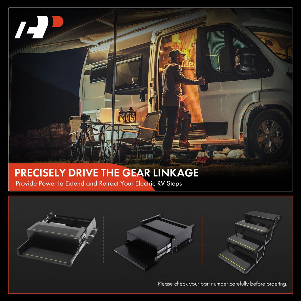 A-Premium RV step motor side view for secure mounting