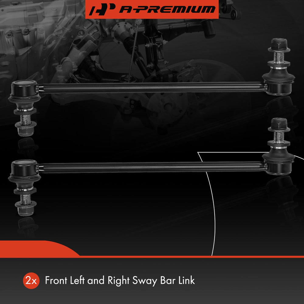 Close-up of A-Premium sway bar link ball stud showing durable steel construction.