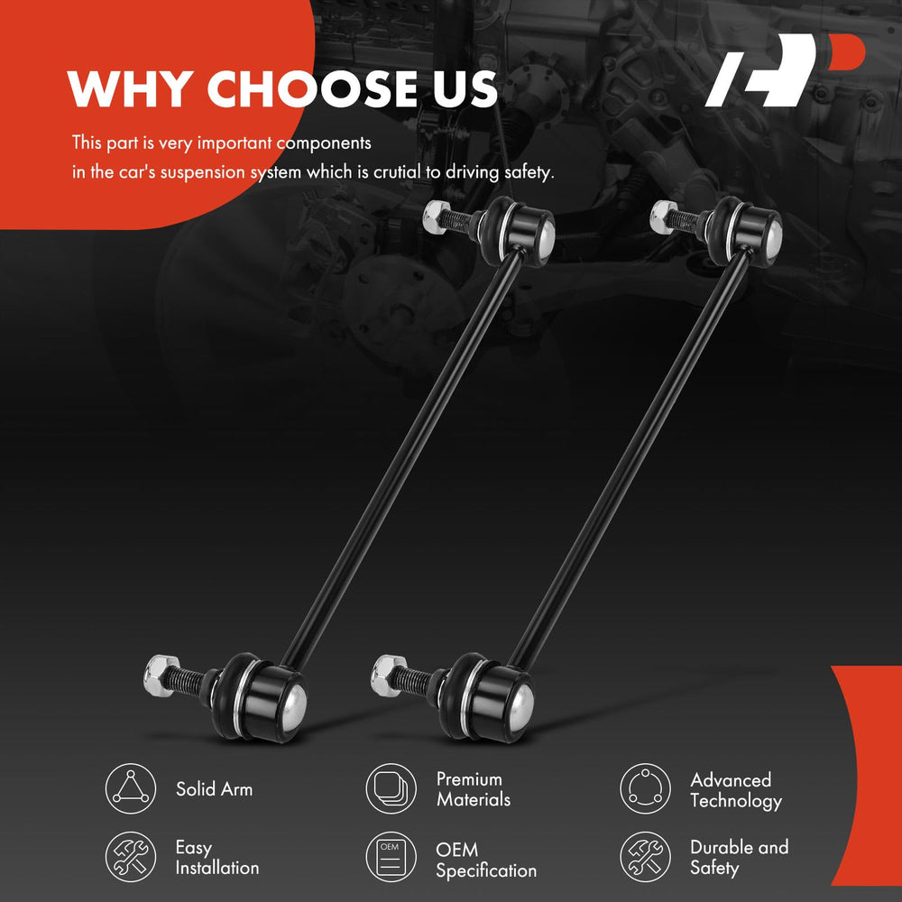 A-Premium sway bar link grease fitting not included for simpler replacement.