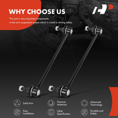 A-Premium sway bar link grease fitting not included for simpler replacement.