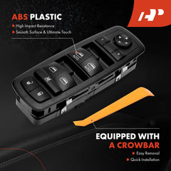 A-Premium switch housing shown in black plastic for durable interior integration.