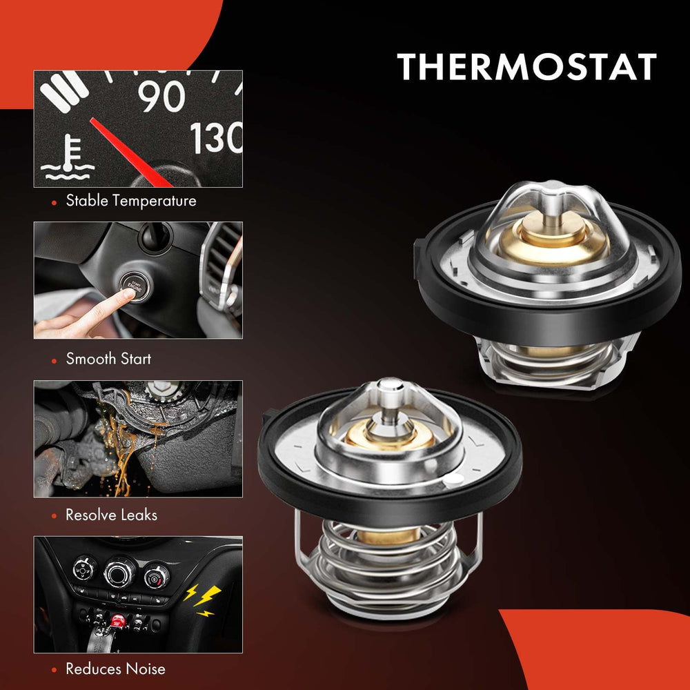 A-Premium thermostat housing includes O-rings — seal set for coolant system reliability.