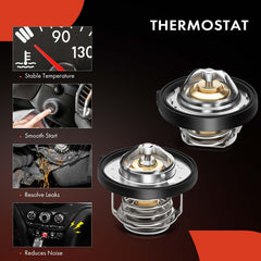A-Premium thermostat housing includes O-rings — seal set for coolant system reliability.