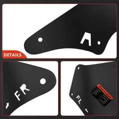 Toyota fitment data for A-Premium splash guards and OE replacement design