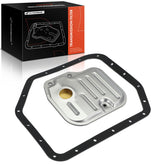 A-Premium automatic transmission filter bottle demonstrating debris filtration for cleaner fluid