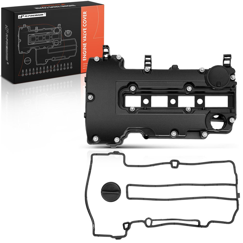 A-Premium valve cover assembly installed on a 1.4L Ecotec engine for improved oil sealing
