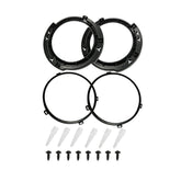 APRT 7-inch round headlight mounting bracket ring front-left for Wrangler JK, secure fit.