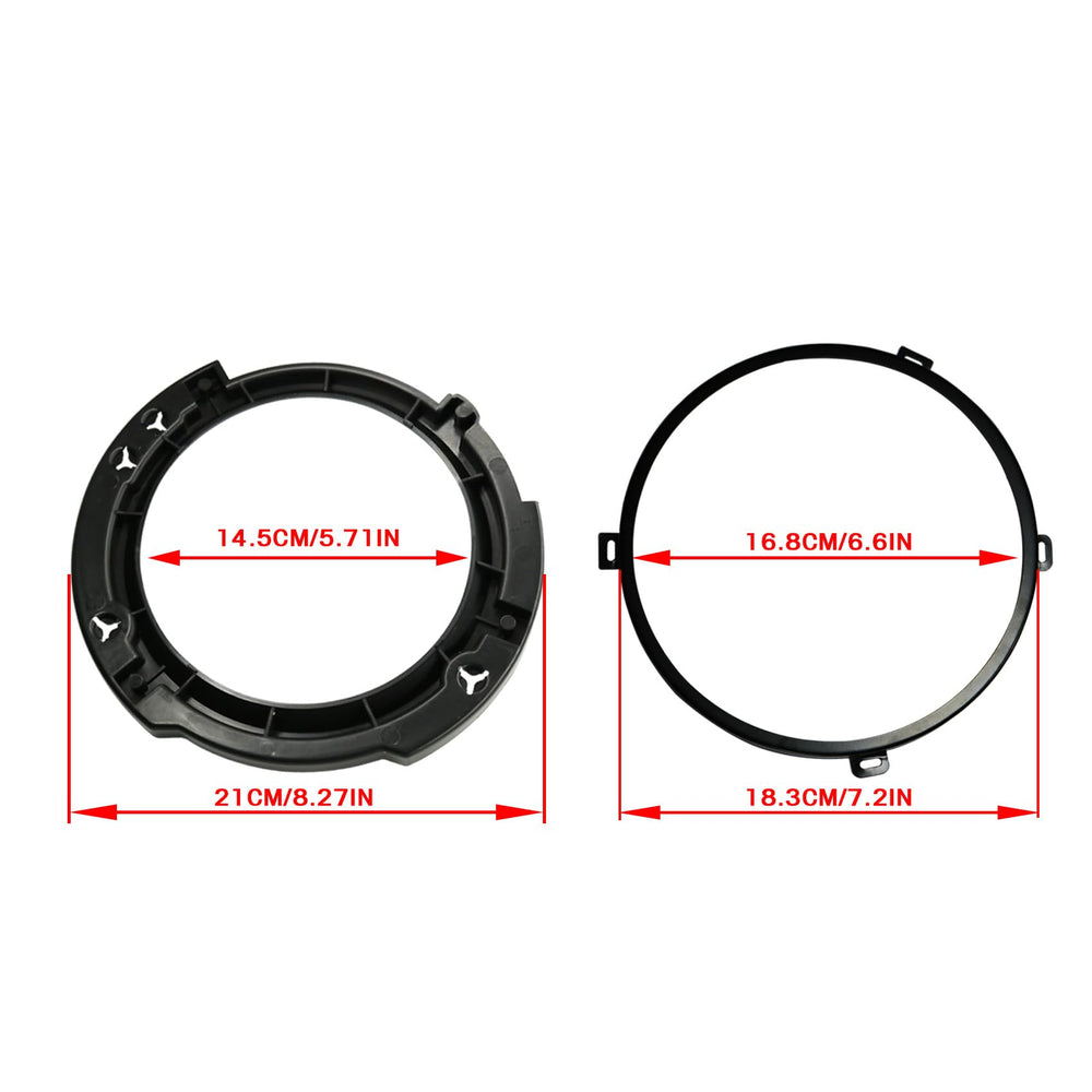 APRT 7-inch round headlight mounting ring front-right ensures stable mounting for JK Wrangler.
