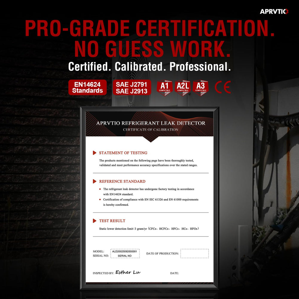 Aprvtio ALD-200 peak mode captures maximum leak readings for quick troubleshooting