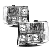 APSVE headlight driver-side chrome housing for GMC Sierra improves nighttime visibility.