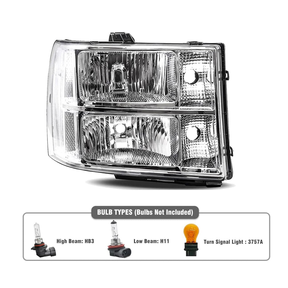 APSVE headlight driver-side clear lens boosts brightness on GMC Sierra.