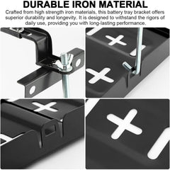AQEENURA universal fit battery tray bracket for various cars and boats.