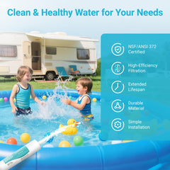 Aqua Crest compact design fits tight spaces beside hoses