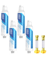 Aqua Crest inline filter core reduces minerals for cleaner car wash water.
