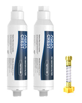 AQUA CREST RV inline filter front view reduces chlorine for tastier water