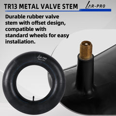 AR-PRO 6-12 inner tube installed on golf cart wheel with reliable inflation