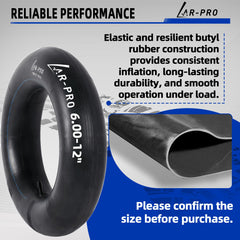 AR-PRO inner tube supports radial and bias ply tires for flexible applications