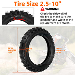 AR-PRO 10-inch inner tube with self-sealing valve for puncture resistance.