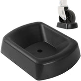 AR-PRO Jack Wheel Chock Stabilizer under a 6in wheel preventing sinking and wobble.
