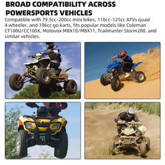 AR-PRO compatible with mini bikes, ATVs, and go-karts.