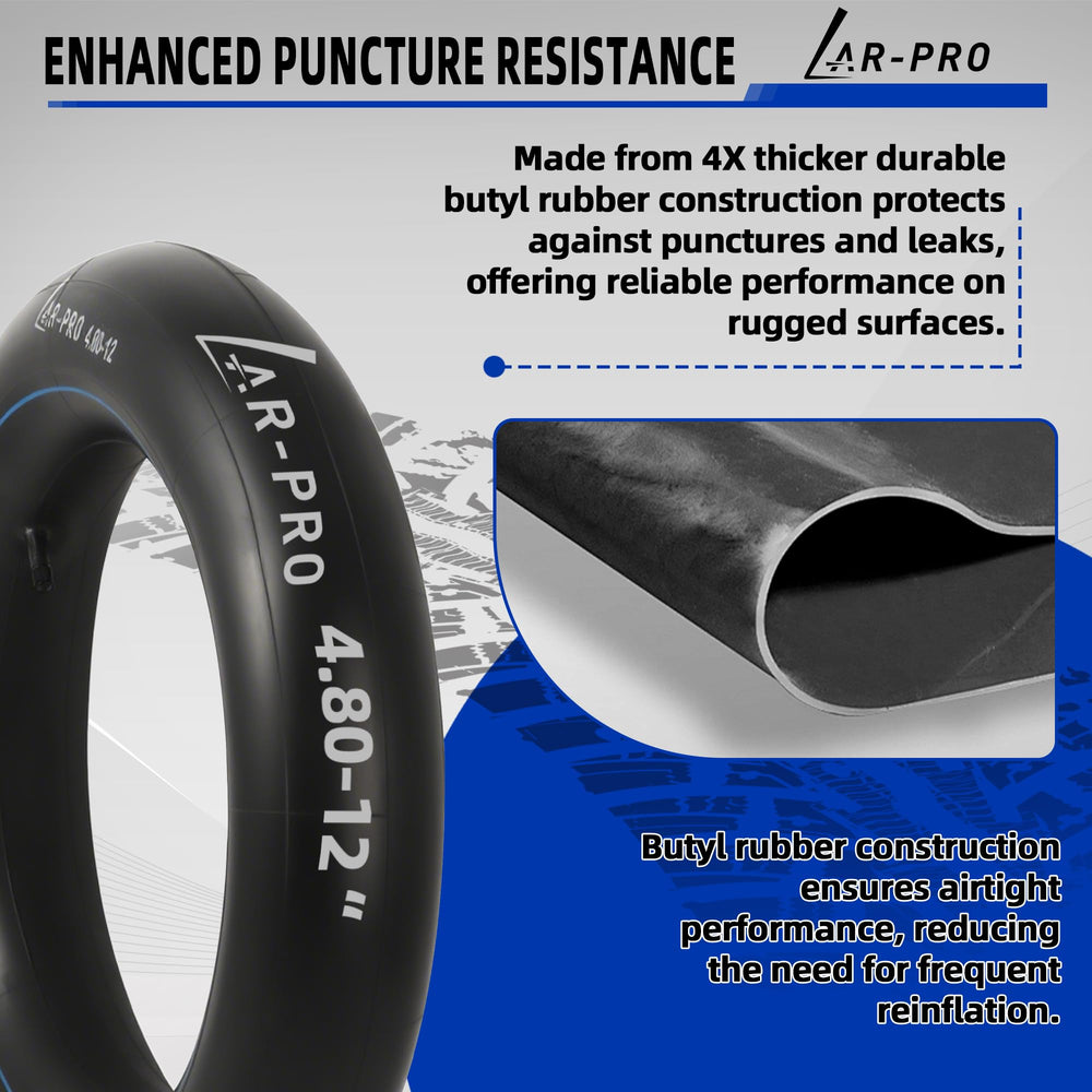 AR-PRO puncture-resistant construction reduces leaks on rugged surfaces