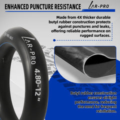 AR-PRO puncture-resistant construction reduces leaks on rugged surfaces