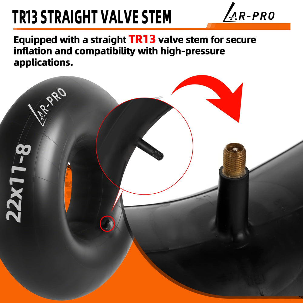 TR13 straight valve AR-PRO inner tube enables easy inflation tests