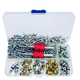 Aracey 112-piece valve core kit in a sturdy box for quick A/C service