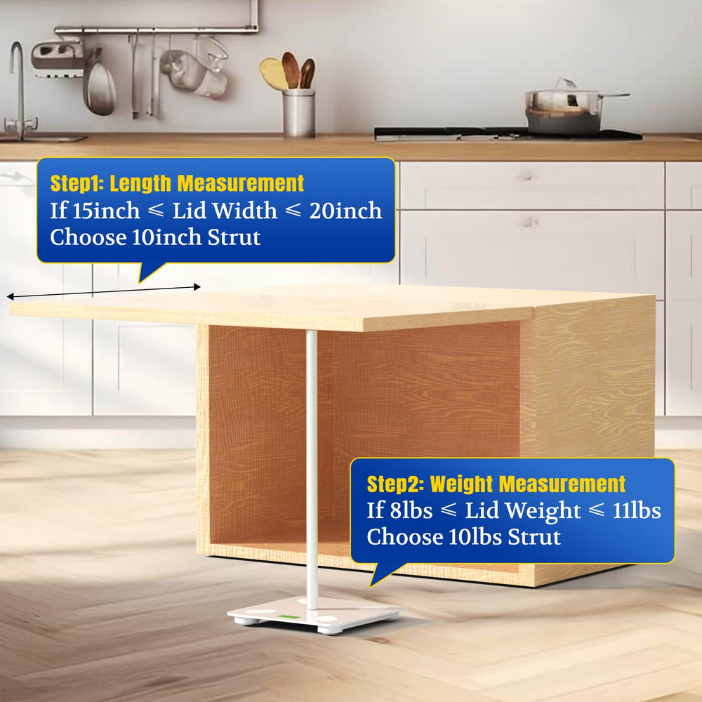 ARANA 10-inch gas strut on storage box lid enables effortless access