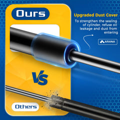 ARANA 4346 hood struts installation image showing quick, tool-free setup.