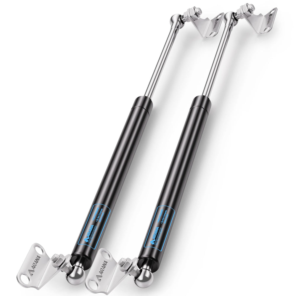 ARANA gas struts 20in 55lb kit for smooth lid lift on heavy panels.