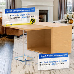 ARANA gas struts in toolbox or boat hatch with steady support.