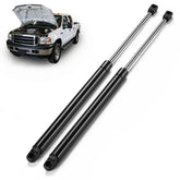 ARANA hood struts profile with chrome finish for Ford F-Series; easy installation.