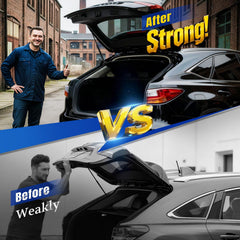 ARANA liftgate struts in durable carbon steel resist rust and wear.