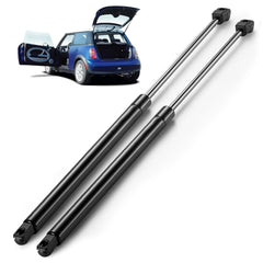 ARANA liftgate struts installed on Mini Cooper rear hatch for smooth, easy opening.