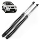 ARANA rear hatch shock for Nissan Xterra (left), smooth, controlled opening.