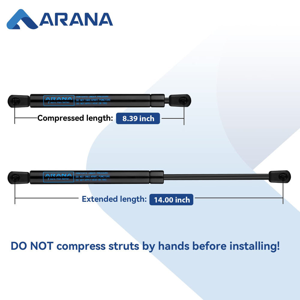 ARANA SX140P15 compressed-length struts fit compact spaces on toolboxes.