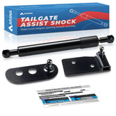 ARANA tailgate assist shock on a Chevy Silverado 1500 showing smooth, controlled lowering