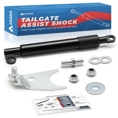 ARANA Tailgate Assist Shock close-up shows premium finish and smooth damper action.
