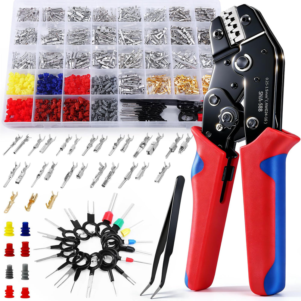 ARASTTA 969pcs connector pins kit case keeps components organized for fast repairs.