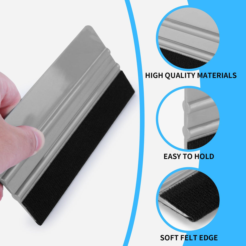 Arayker grey felt edge squeegee demonstrates durable ABS construction.