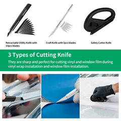 Arayker retractable knife with spare blades for versatile trimming.