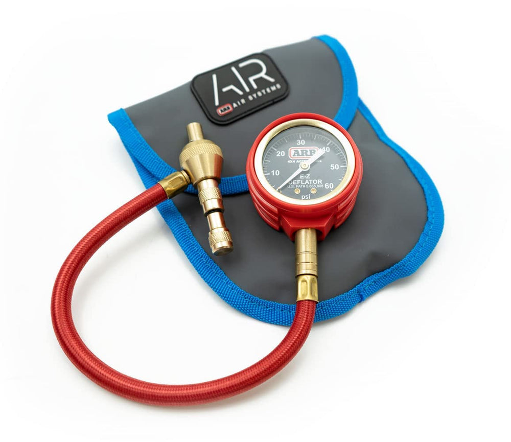 ARB505 Deflator Kit gauge reads precise PSI for confident off-road air-down.