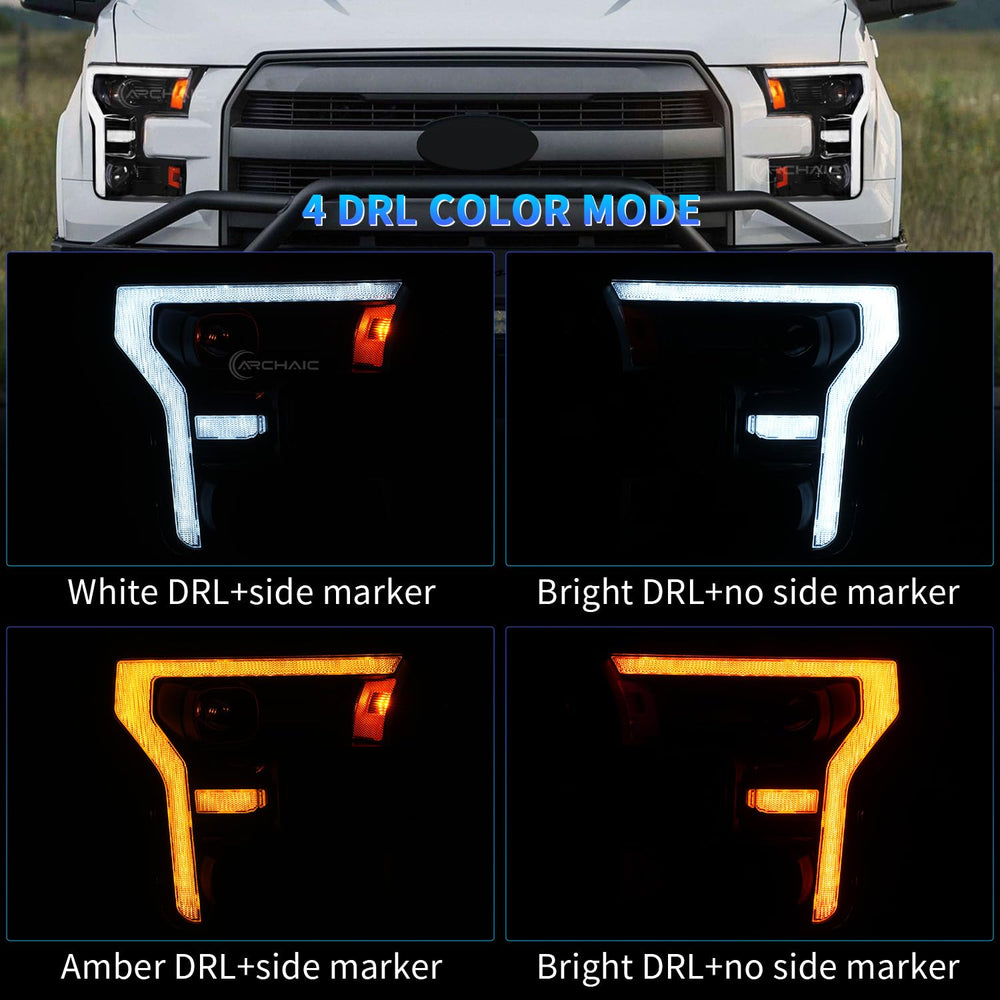 Archaic headlights amber option highlights rugged daytime visibility