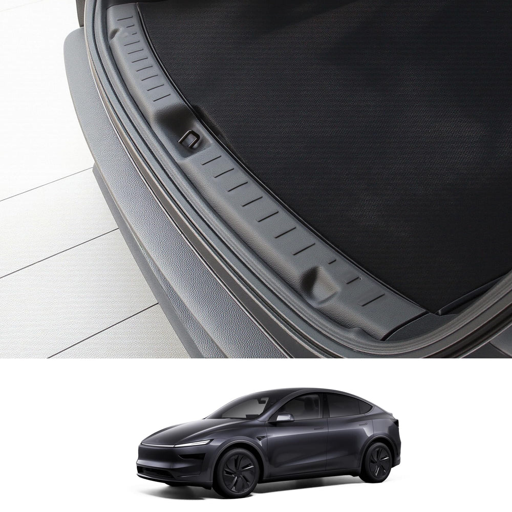 Arcoche Tesla Model Y Juniper rear bumper guard protects the trunk edge from scratches